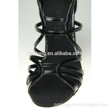 Leather High Heel Black Tango Shoes